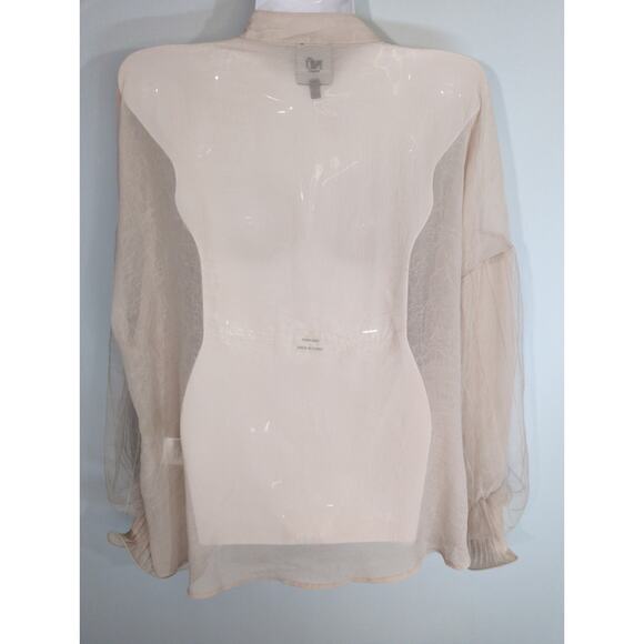 NU Denmark Zip Up Sheer Lightweight Coral  
Jacket Women L Mermaidcore Victorian - Picture 5 of 8